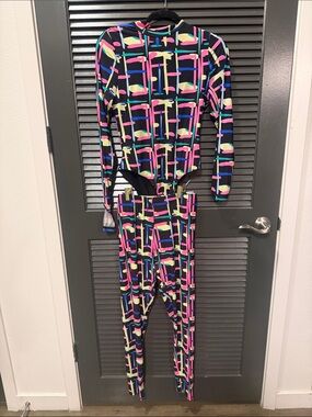 Women’s Long-Sleeve athletic Set Multicolor Geometric Print